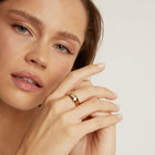 Chunky Lab Grown White Sapphire Emerald Ring