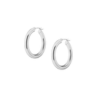 4mm Gold Hoop Earrings - 30mm