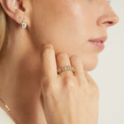 Lab Grown White Sapphire Edwardian Ring