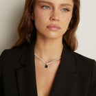 Emerald Cut Tennis Charm Pendant