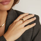 Lab Grown Black Sapphire Art Deco Ring