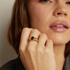Lab Grown Black Sapphire Art Deco Ring