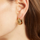 Shell Hinged Hoop Earrings