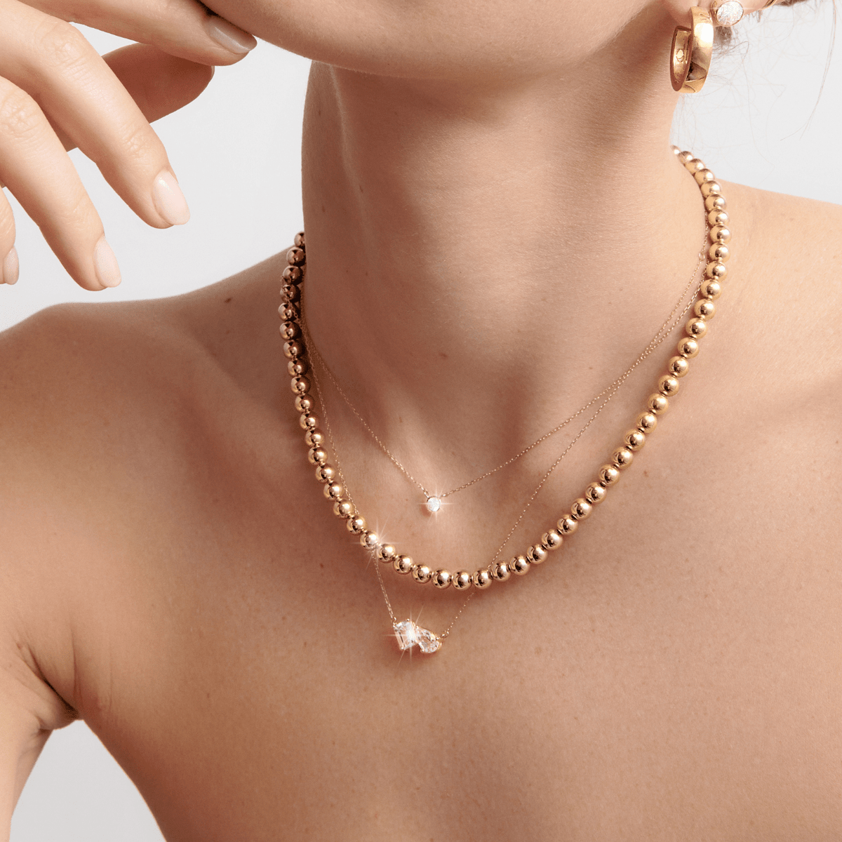 Vintage gemstone necklace deals