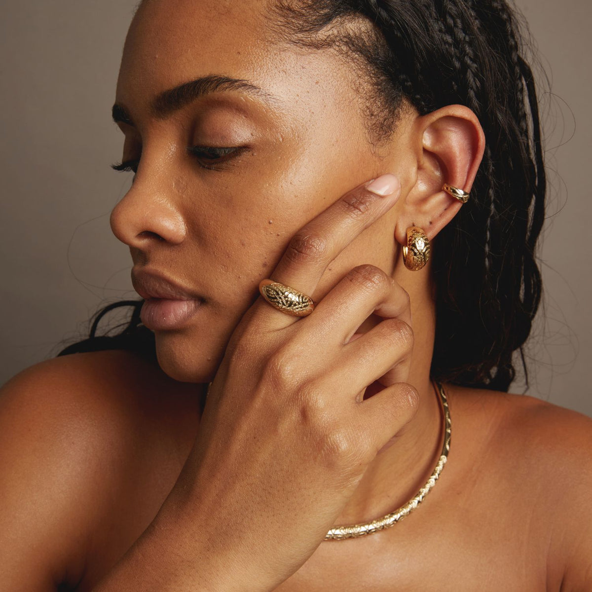 Aurate x Frye: Western Stitch Dome Ring