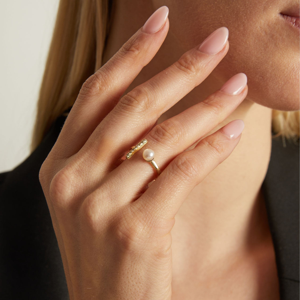 Archival Open Pearl Ring
