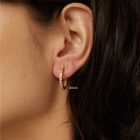 Lab Grown White Sapphire Hoop Earrings