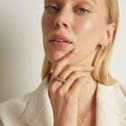 Lab Grown White Sapphire Edwardian Ring