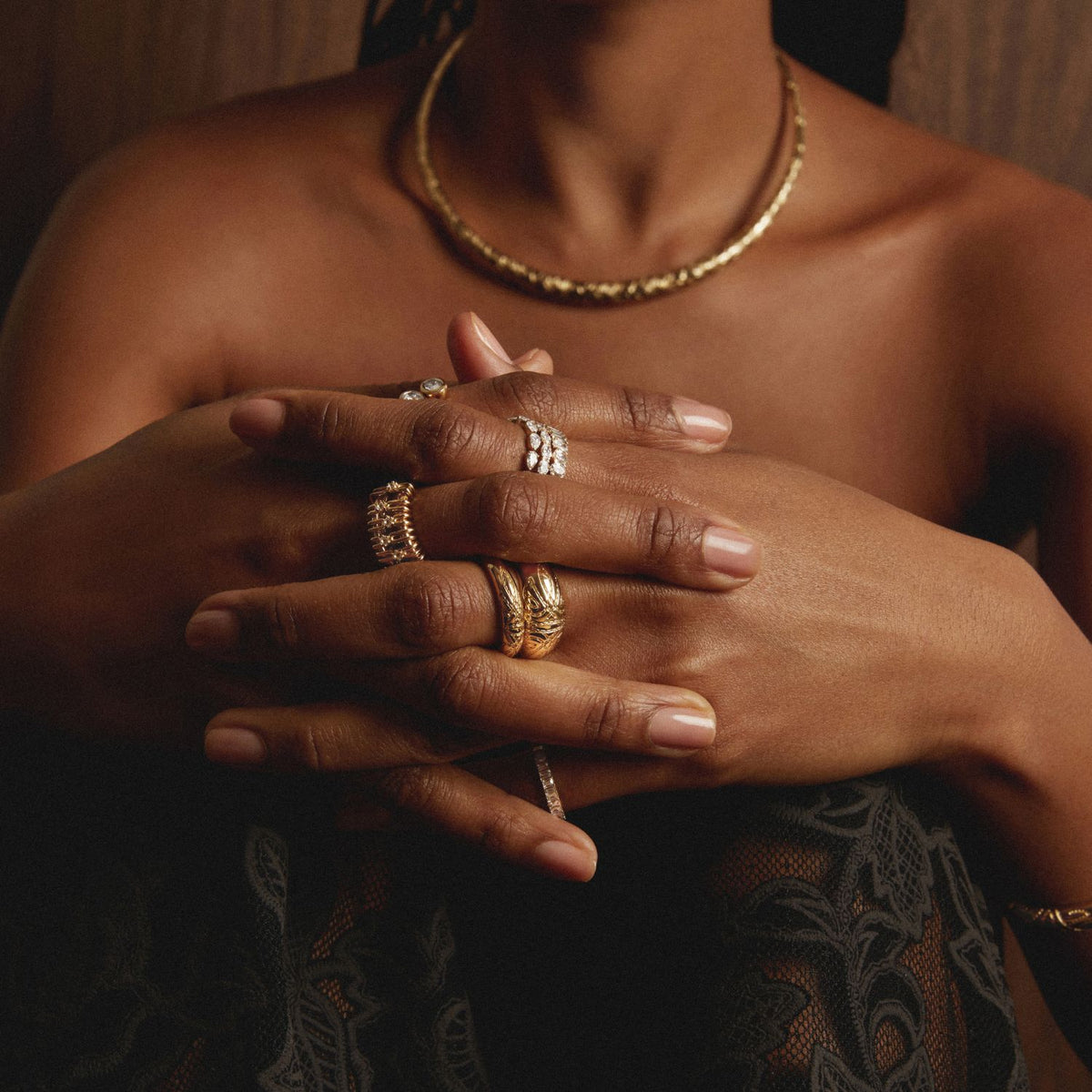 Aurate x Frye: Western Stitch Dome Ring