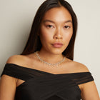 Lab Grown White Sapphire Teardrop Tennis Necklace