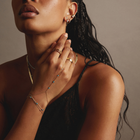 Aurate x Frye: Turquoise Station Hand Chain Bracelet