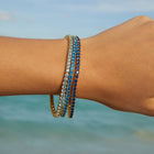 Lab Grown Blue Topaz Tennis Bracelet