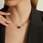 Lab Grown Green Emerald Alexandra Necklace