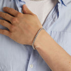 Boyfriend Lab Grown White Sapphire Tennis Bracelet