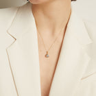 Round Lab Grown Diamond Bezel Pendant