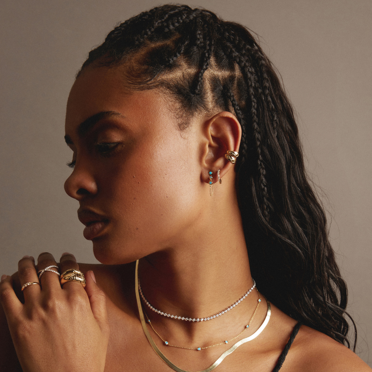 Aurate x Frye: Turquoise Station Earrings