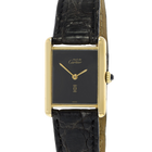 Vintage Tank Must de Cartier Leather Watch