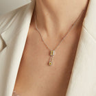 Lab Grown Canary Edwardian Lariat Necklace