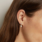 Lab Grown Diamond Pearl Drop Earrings