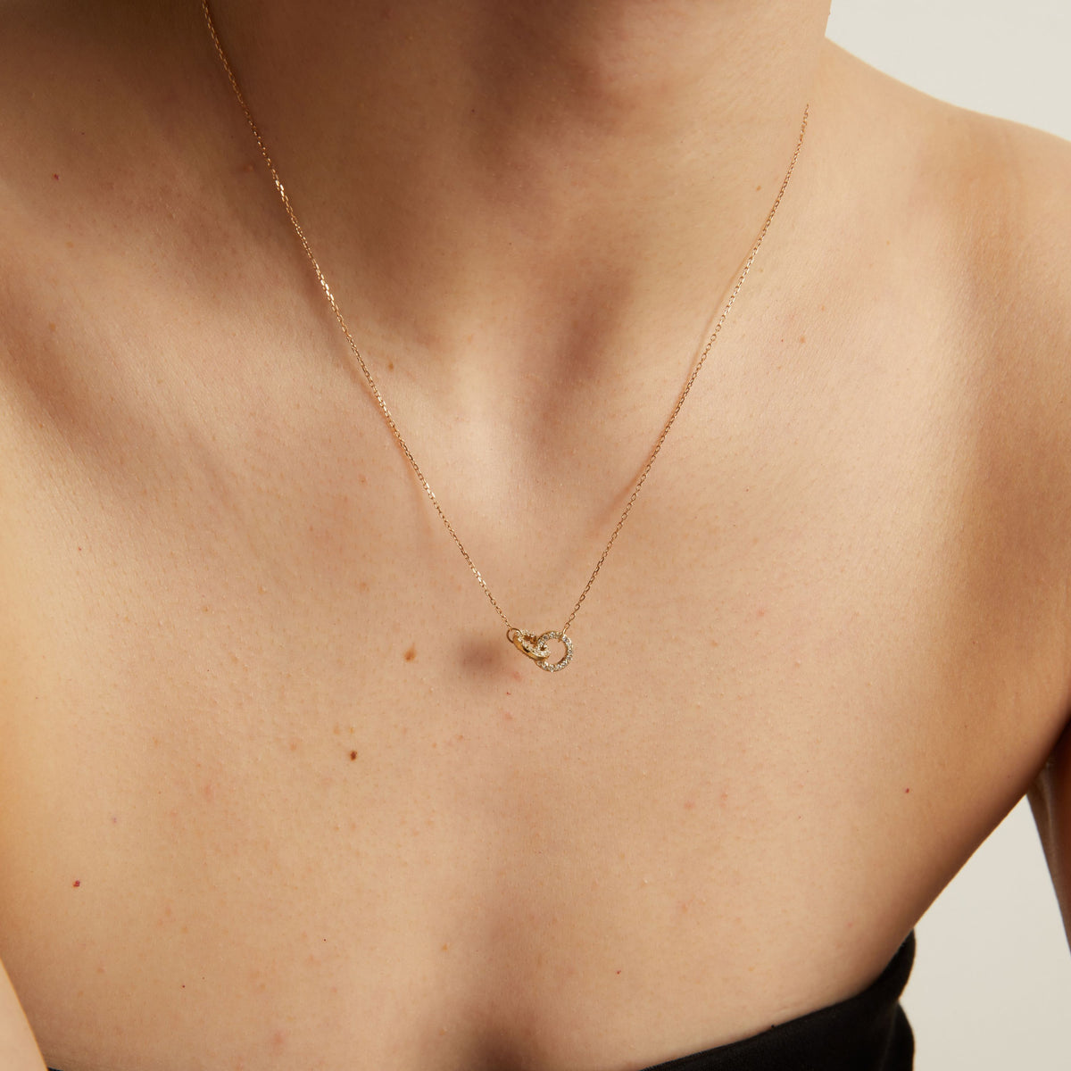 Double Lab Grown Diamond Connection Necklace