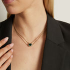 Lab Grown Green Emerald Alexandra Necklace