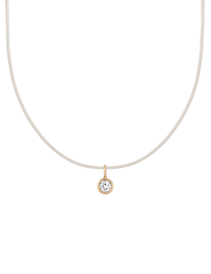Cord Charm Necklace Set Grey Round First