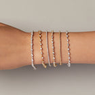 Lab Grown White Sapphire Bar Tennis Bracelet