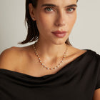 5ct Lab Grown Diamond Graduated Cupcake Bar Tennis Necklace