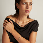 5ct Lab Grown Diamond Graduated Cupcake Bar Tennis Necklace