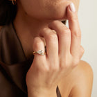 1ct Pear Lab Grown Diamond Floating Ring