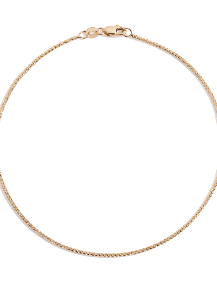 Franco Chain Anklet 14k Yellow Gold 8in 9in First