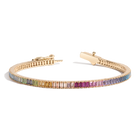 Ombré Rainbow Baguette Tennis Bracelet
