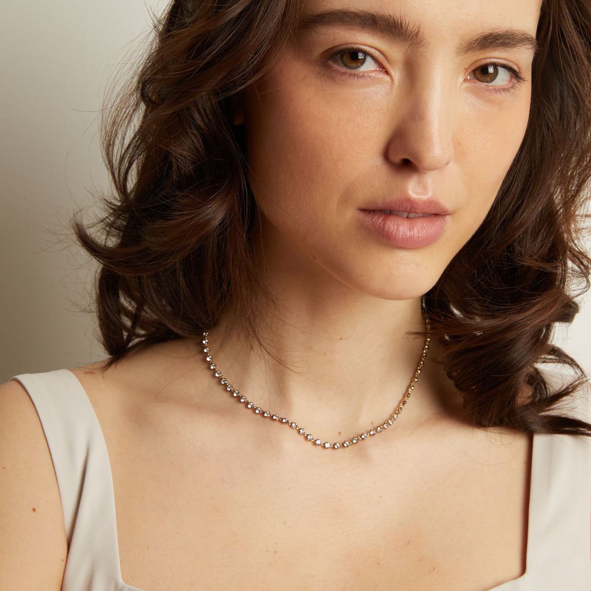 Black Rhodium Georgian Tennis Necklace