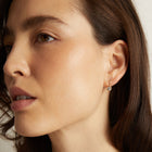 Lab Grown White Sapphire Georgian Drop Earrings