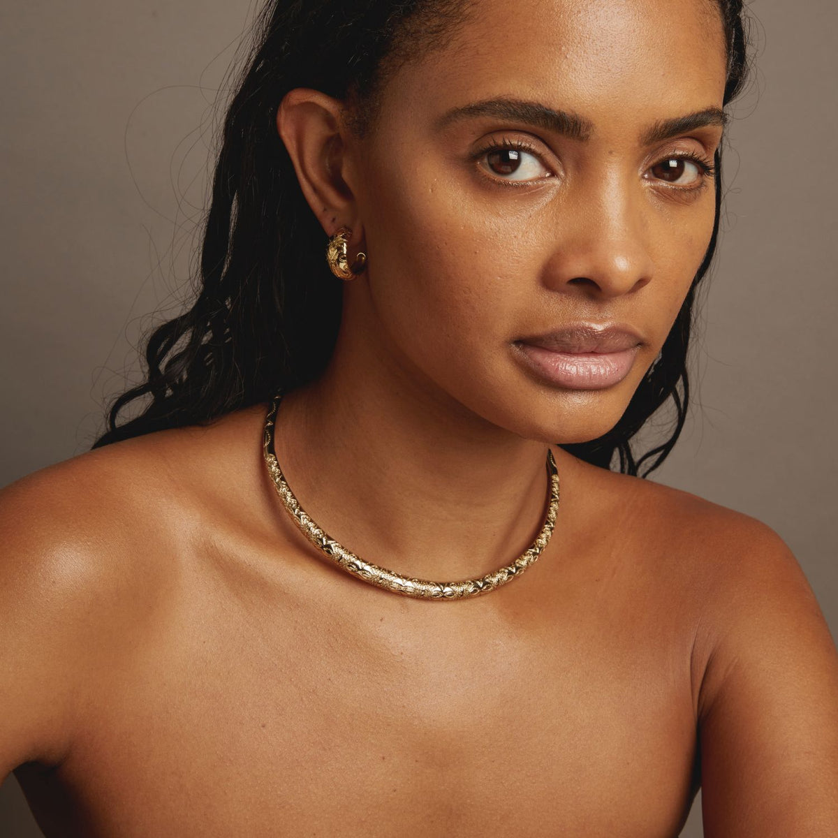 Aurate x Frye: Western Stitch Collar Necklace