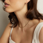Lab Grown White Sapphire Georgian Tennis Necklace