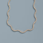 Lab Grown Diamond Wave Tennis Necklace