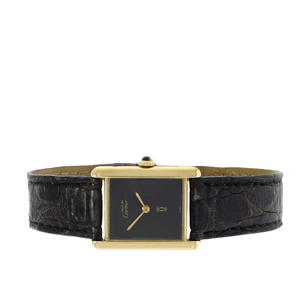 Vintage Tank Must de Cartier Leather Watch