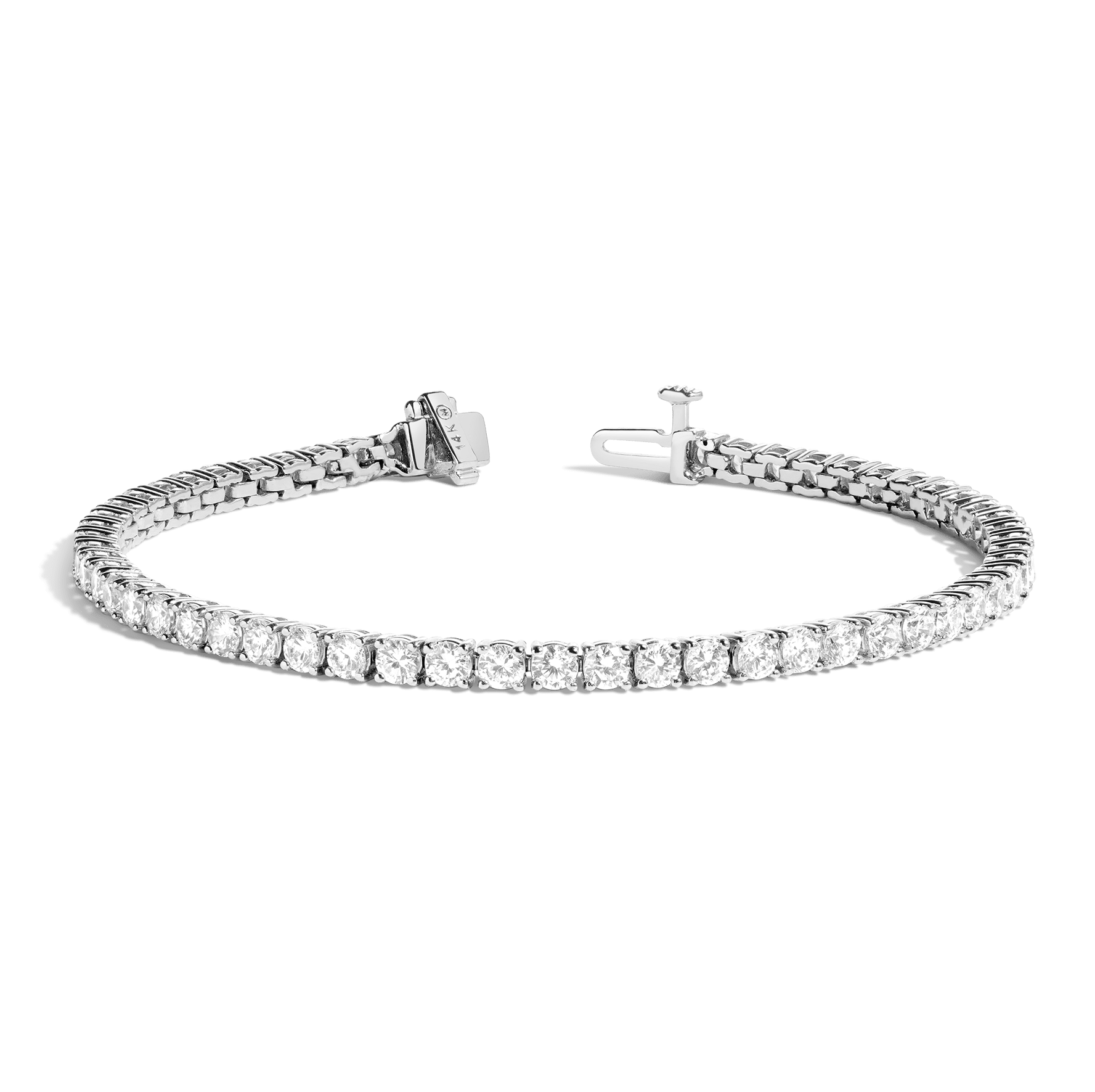 Classic Diamond Tennis Bracelet Lab In Yellow Rose Or White Gold