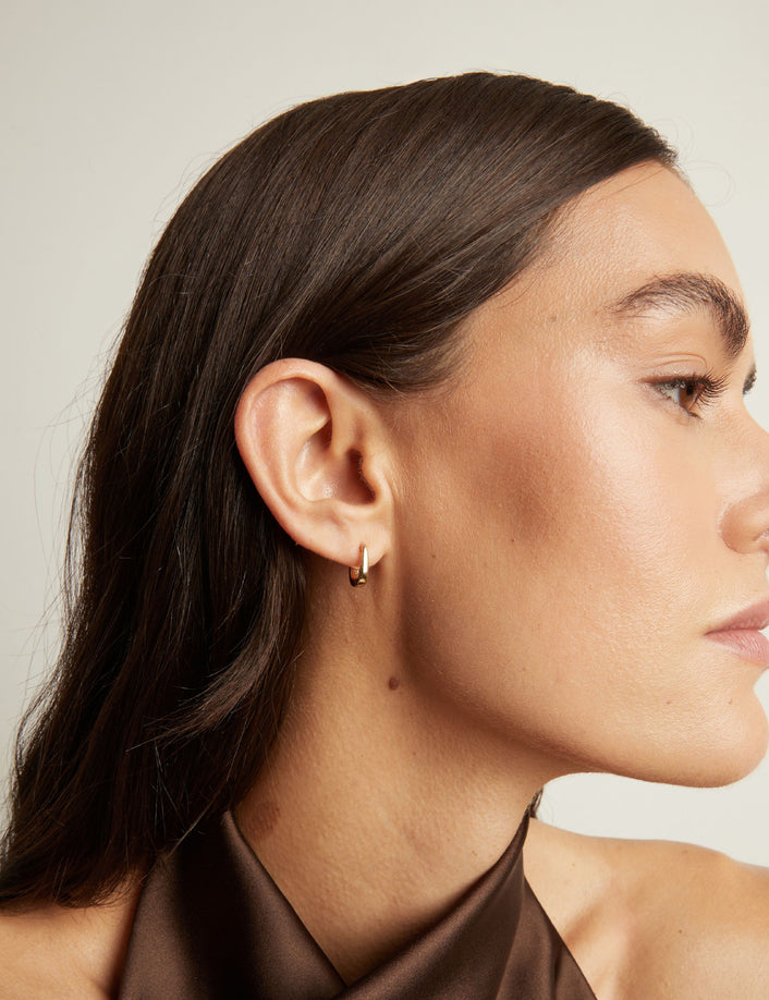 Tapered Huggie Earrings
