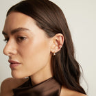 Pear Lab Grown White Sapphire Solitaire Ear Cuff