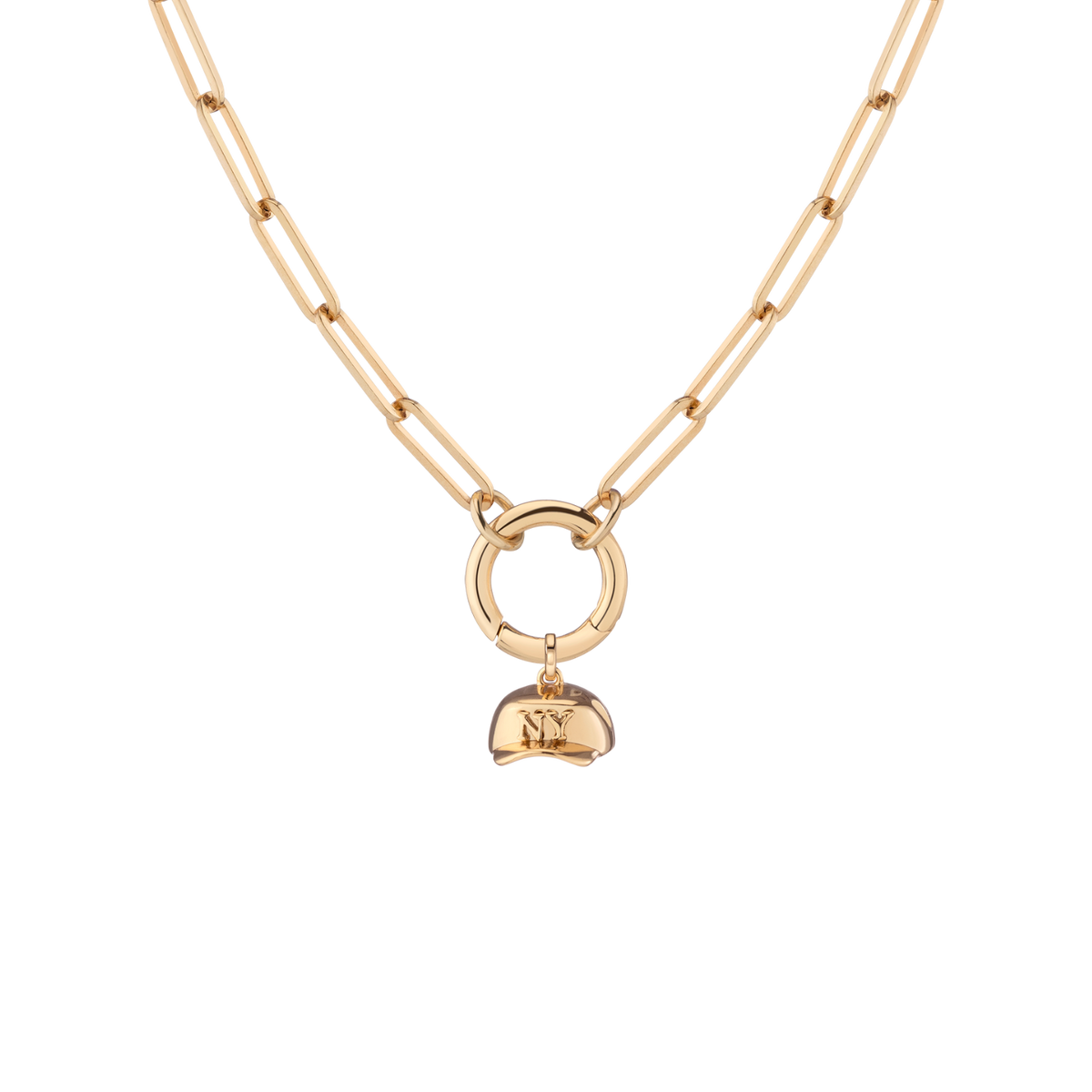 Paperclip - 16in Paperclip - 18in Large NY Baseball Cap Charm