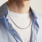 Boyfriend Lab Grown White Sapphire Tennis Necklace
