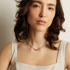 Lab Grown White Sapphire Graduated Georgian Tennis Necklace