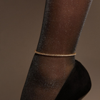 Lab Grown White Sapphire Tennis Anklet