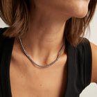 Aurate x Molly Dickson: Classic Black Rhodium Tennis Necklace