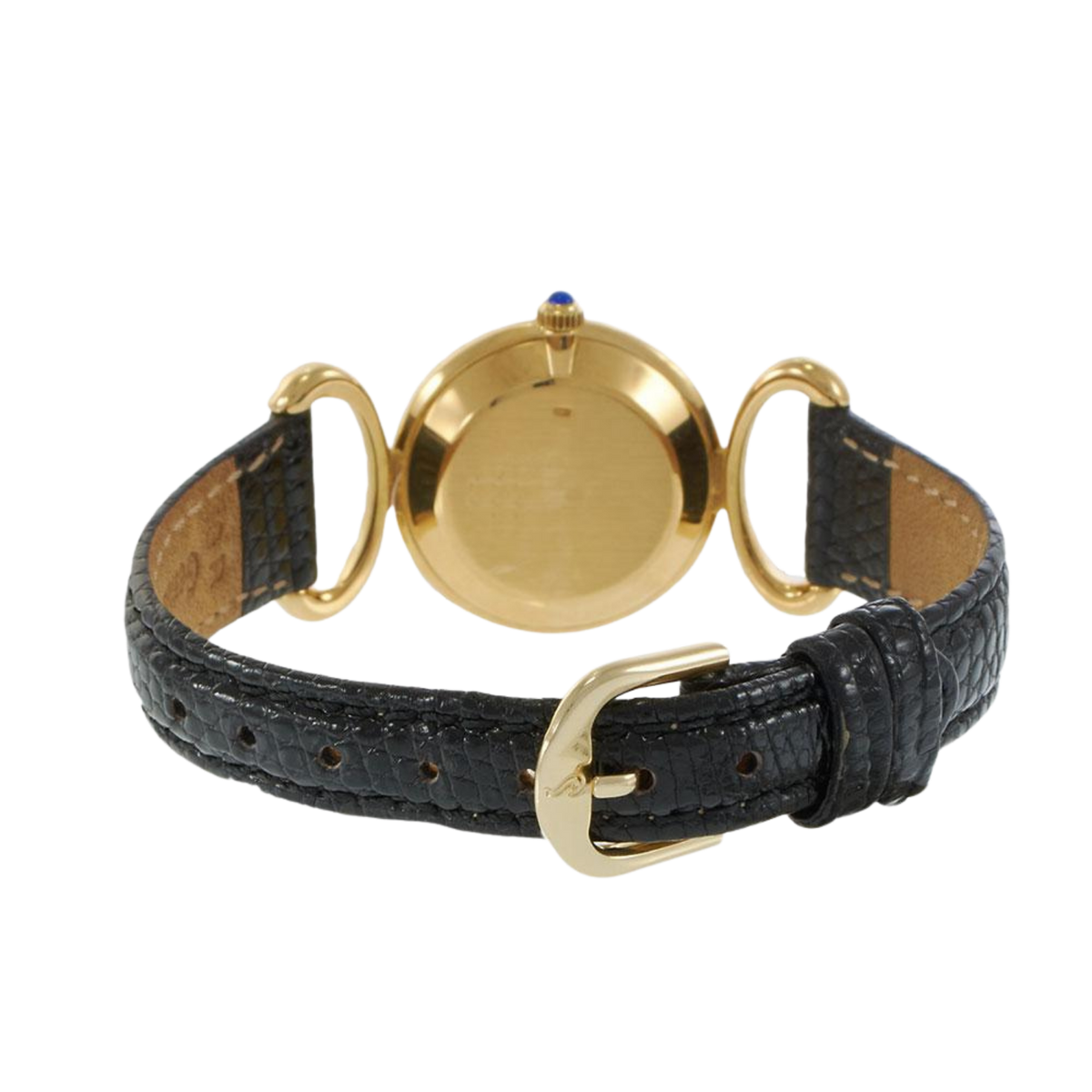 Vintage Baume & Mercier Leather Watch 18k Yellow Gold