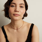 Pink Ombré Mosaic Tennis Necklace