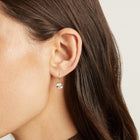 Classic Lab Grown White Sapphire Drop Earrings