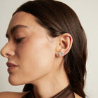 Lab Grown Diamond Three Prong Martini Stud Earrings